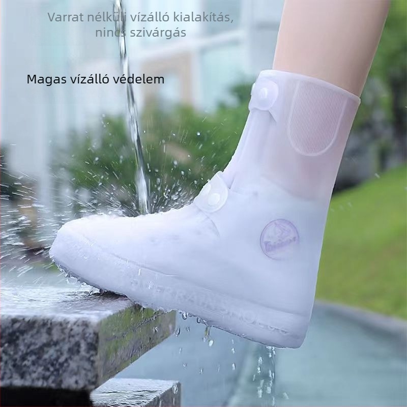 Szilikon cipővédők – vízálló, csúszásmentes, uniszex vízicsizmák esős napokra