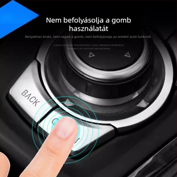 BMW belső gombokra tervezett glitter matrica: kompatibilis X5/X6 (régi modell), E90, 3-as és 5-ös sorozat, X1, Z4; márka Yudechi, modell 07689