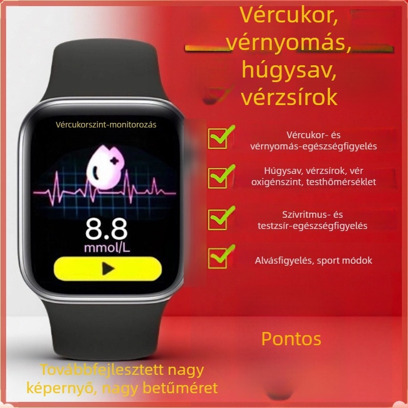 Okosóra: pulzus-, vérnyomás- és vér oxigén-szint mérés, alvásfigyelés és Bluetooth hívások