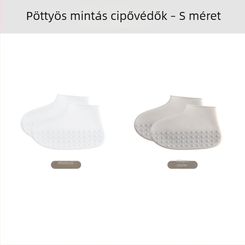 Szilikon esővédő cipőfedők, vízálló, vastagított, hordozható, felnőttek és gyerekek számára, kültéri használatra