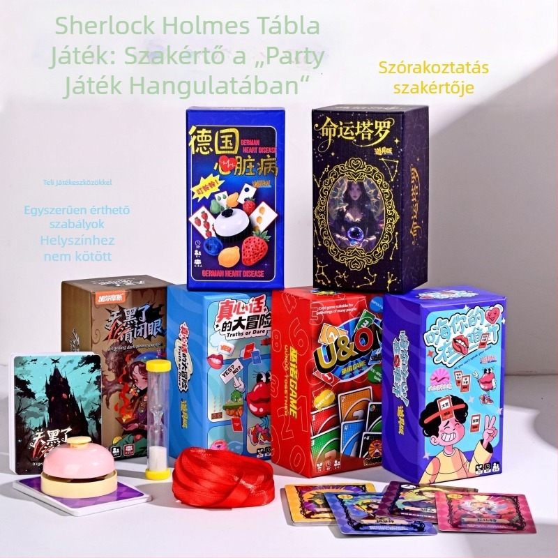 Gyermekeknek szóló társasjáték-kártyák — interaktívak, Sherlock Holmes, papírból, dobozos csomagolás, 4–14 évesek