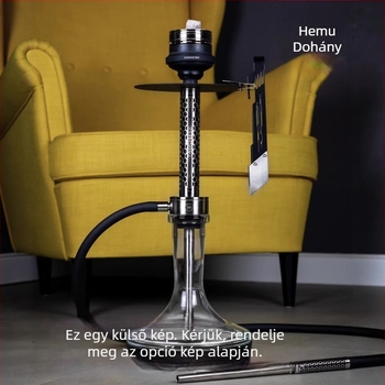 Rozsdamentes acél vízipipa készlet, 6 darabos, testreszabható, Hemu smoking set