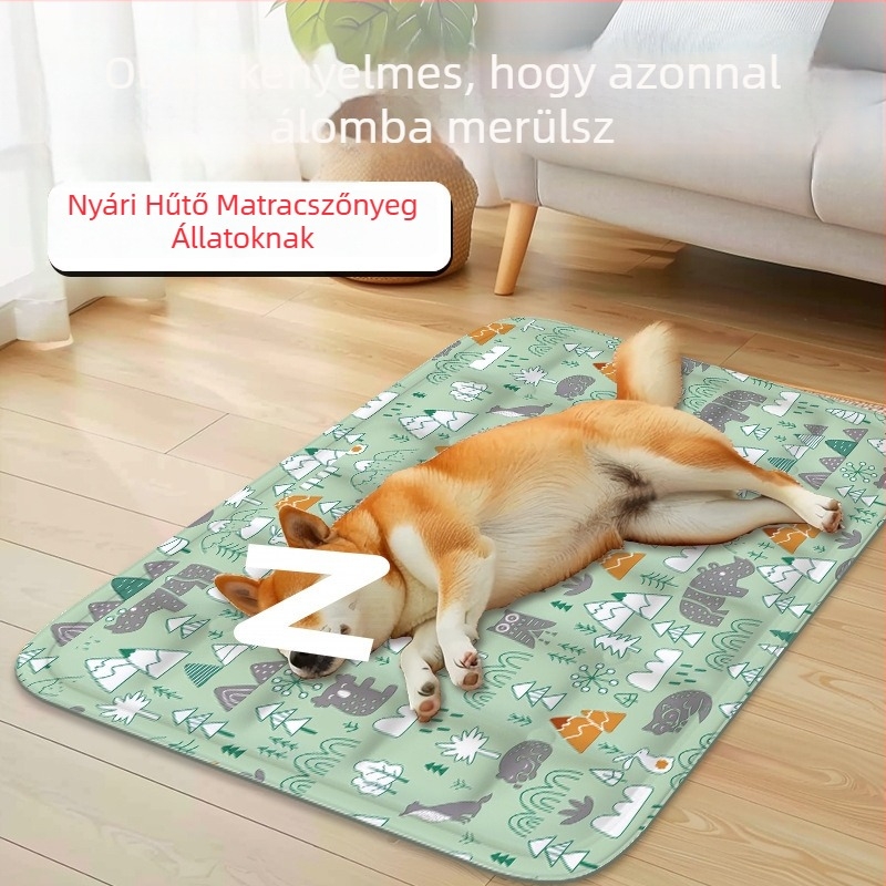 Gél hűtő fekhely kutyáknak és macskáknak – Kategória: Ágy; Anyag: Gél; Alkalmas: Kutyák; Tisztítás: Ne öblítse; Nincs vécé tálca