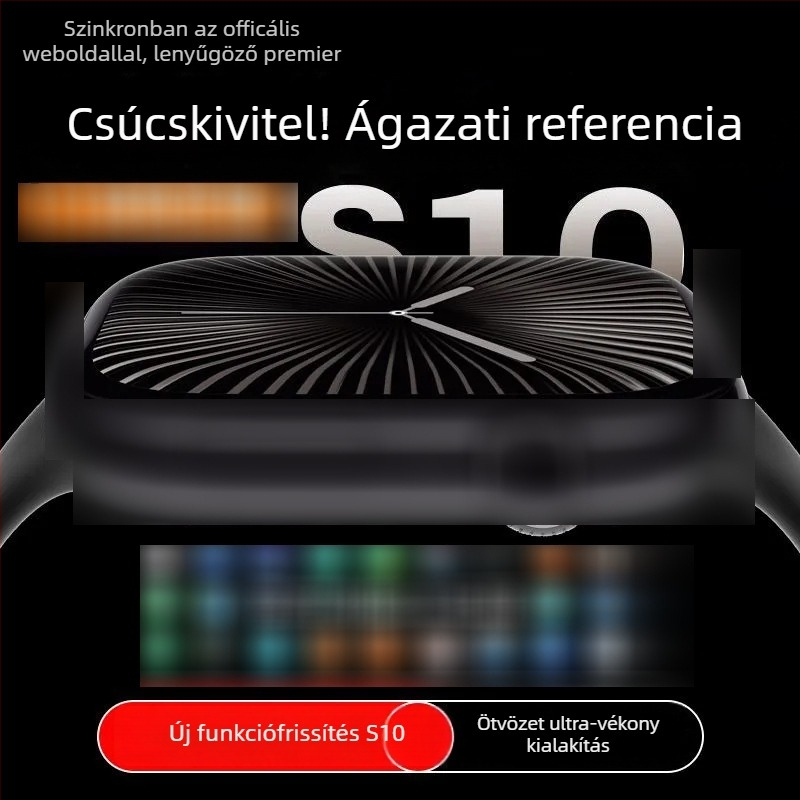 S10 okosóra – Prémium kiadás NFC offline fizetéssel, pulzusmérés, Bluetooth hívások, mágneses töltés, vízálló