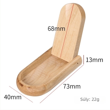 Összecsukható tömörfa pipatartó – kézzel készített, modern minimalista stílus, egy rekeszes, otthoni használatra