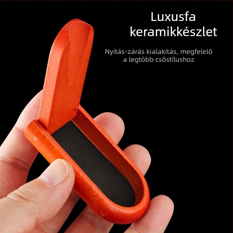 Összecsukható tömörfa pipatartó – kézzel készített, modern minimalista stílus, egy rekeszes, otthoni használatra