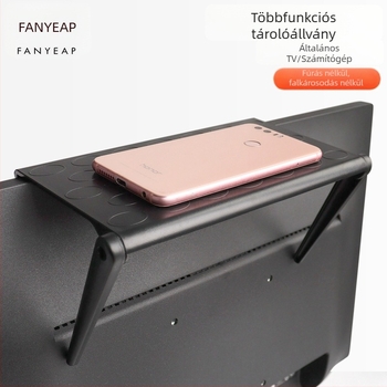 Router tálca TV-boxhoz és monitorhoz – 1-szintes nappali rendező, fúrás nélküli szerelés, modern minimalista stílus