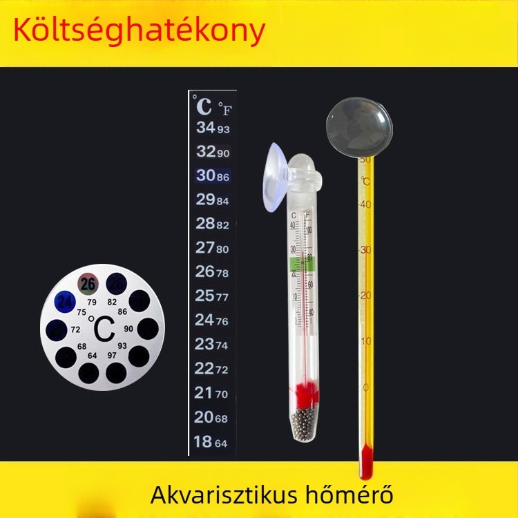 Akvarisztikai hőmérő műanyag burkolattal és indukciós érzékelővel