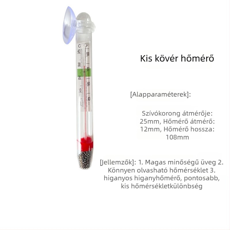 Akvarisztikai hőmérő műanyag burkolattal és indukciós érzékelővel