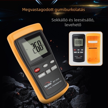 Nicatymeter DT1311 Digitális hőmérő érintéses szenzorral, K-típusú termopár heggyel, ipari osztály