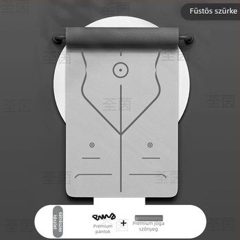 TPE jóga matrac, 8 mm vastagságú, csúszásmentes, széles, uniszex fitnesz matrac posztúra vonalakkal