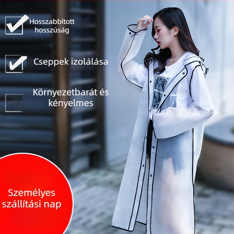 Felnőtt EVA esőponcsó, logó testreszabás elérhető, vízálló EVA réteg, tömeg 370 g