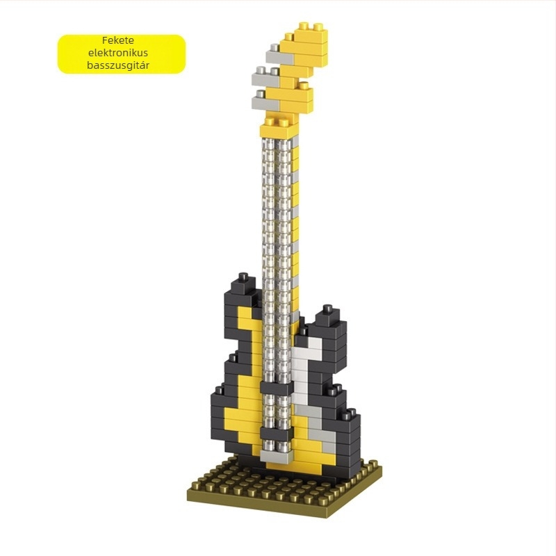 Lego-kompatibil építőblokkok, zenei témájú, DIY összeszerelés, ABS műanyag, 100–200 darab, 7–14 éveseknek