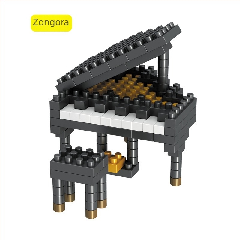 Lego-kompatibil építőblokkok, zenei témájú, DIY összeszerelés, ABS műanyag, 100–200 darab, 7–14 éveseknek