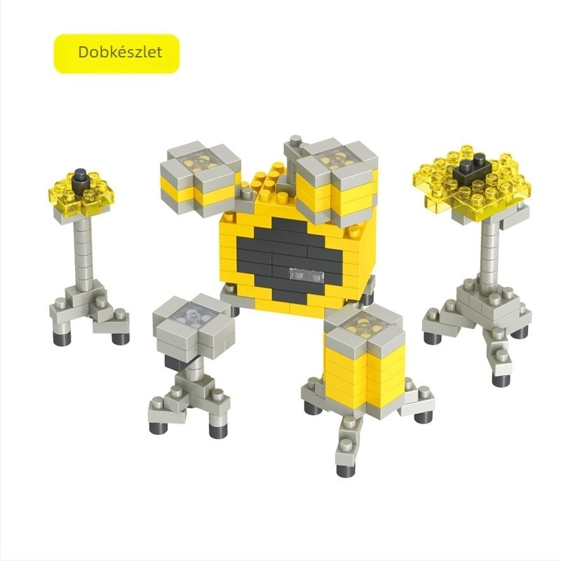 Lego-kompatibil építőblokkok, zenei témájú, DIY összeszerelés, ABS műanyag, 100–200 darab, 7–14 éveseknek