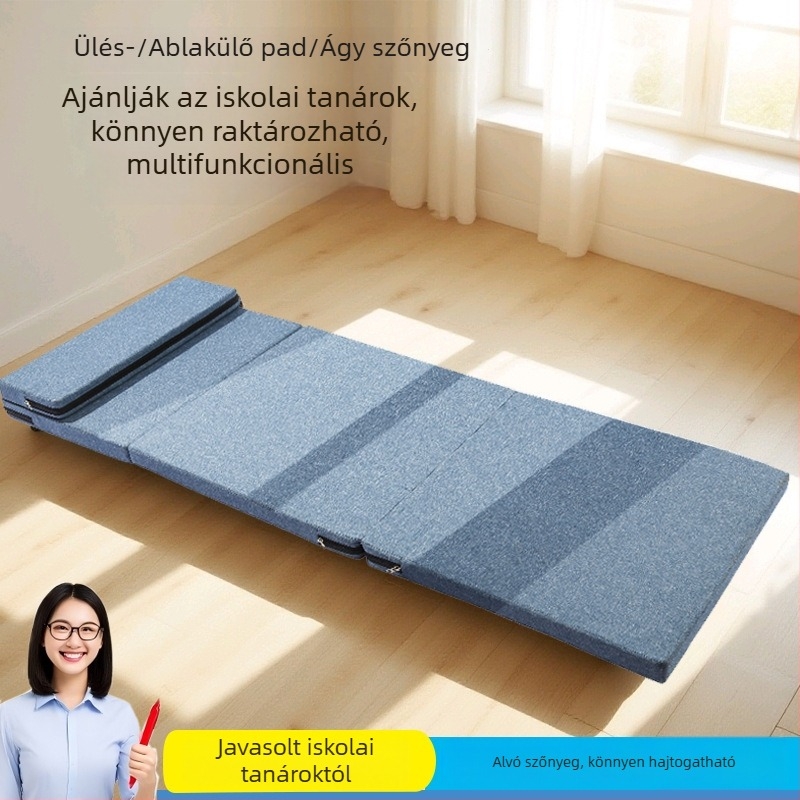 Gyerekeknek összehajtható alvó matrac jóga matrac pamut és len anyagból, 5 cm vastagság, csúszásmentes felület