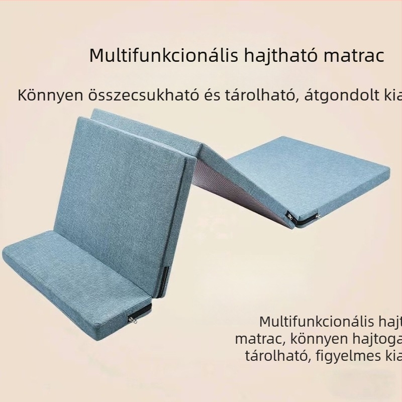 Gyerekeknek összehajtható alvó matrac jóga matrac pamut és len anyagból, 5 cm vastagság, csúszásmentes felület