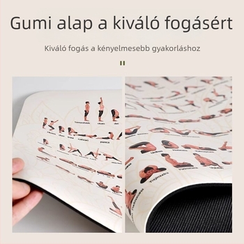 Diatomitból készült jóga matrac ATang póz térképpel, fej-váll állás, plank tartás, fogyás célú matrac