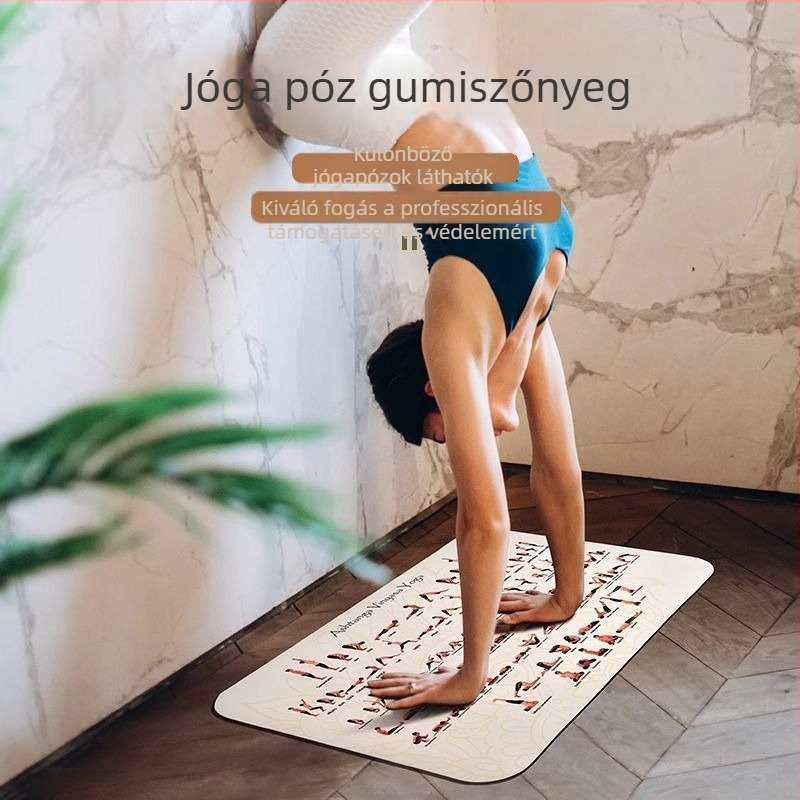 Diatomitból készült jóga matrac ATang póz térképpel, fej-váll állás, plank tartás, fogyás célú matrac