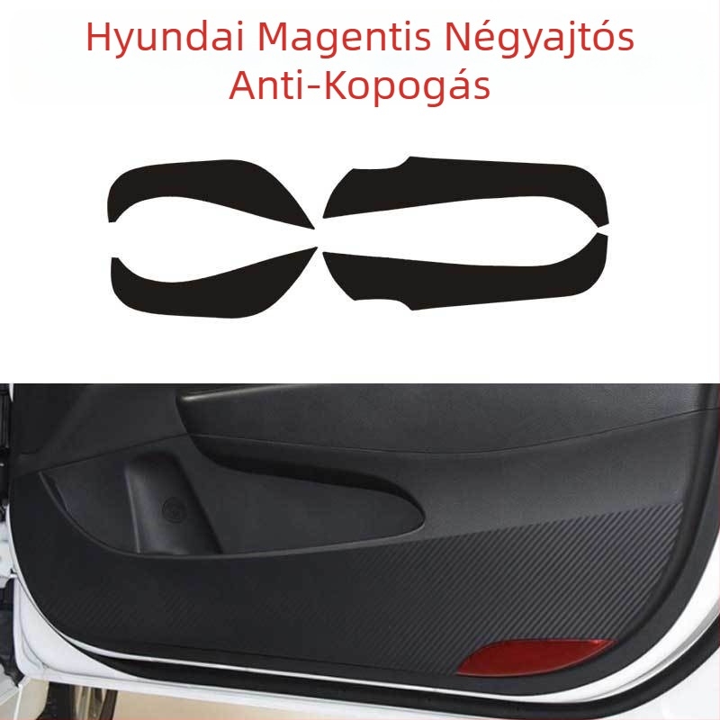 PVC szénszálas belső dekorációs matricák váltókarhoz, középső konzolhoz és ajtópanelhez – öntapadó hátoldallal