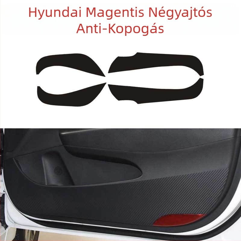 PVC szénszálas belső dekorációs matricák váltókarhoz, középső konzolhoz és ajtópanelhez – öntapadó hátoldallal