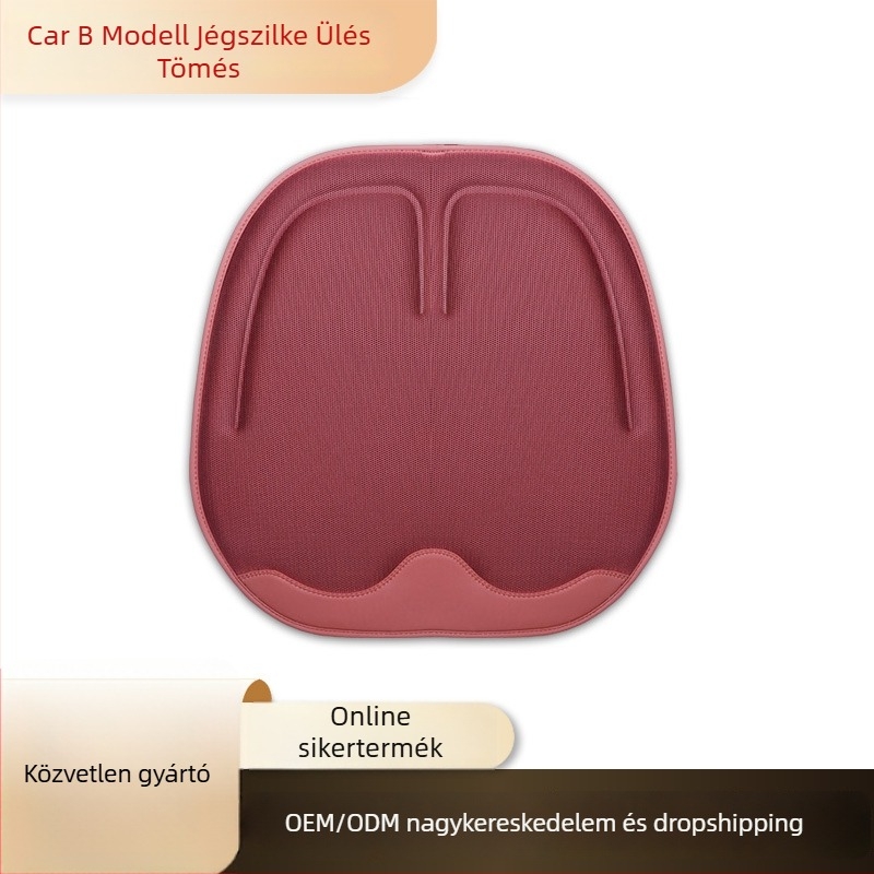 Autóülés párna Ice Silk felülettel, bársonyos pamut töltettel, szellőző, csúszásmentes, univerzális minden évszakra, Ice Pad stílus