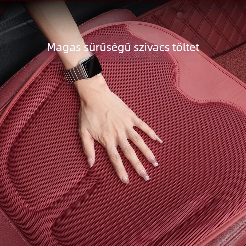 Autóülés párna Ice Silk felülettel, bársonyos pamut töltettel, szellőző, csúszásmentes, univerzális minden évszakra, Ice Pad stílus