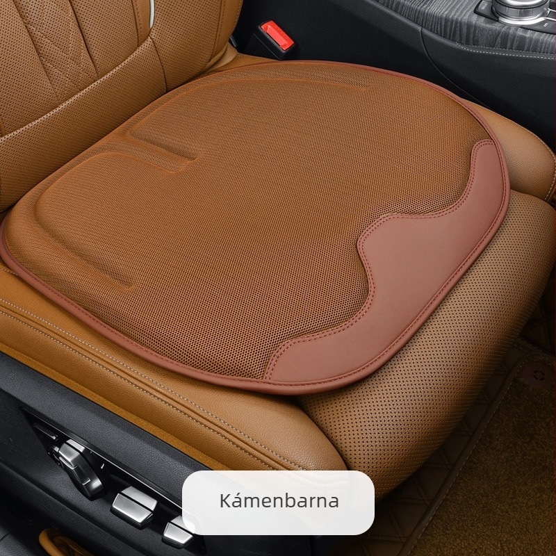 Autóülés párna Ice Silk felülettel, bársonyos pamut töltettel, szellőző, csúszásmentes, univerzális minden évszakra, Ice Pad stílus