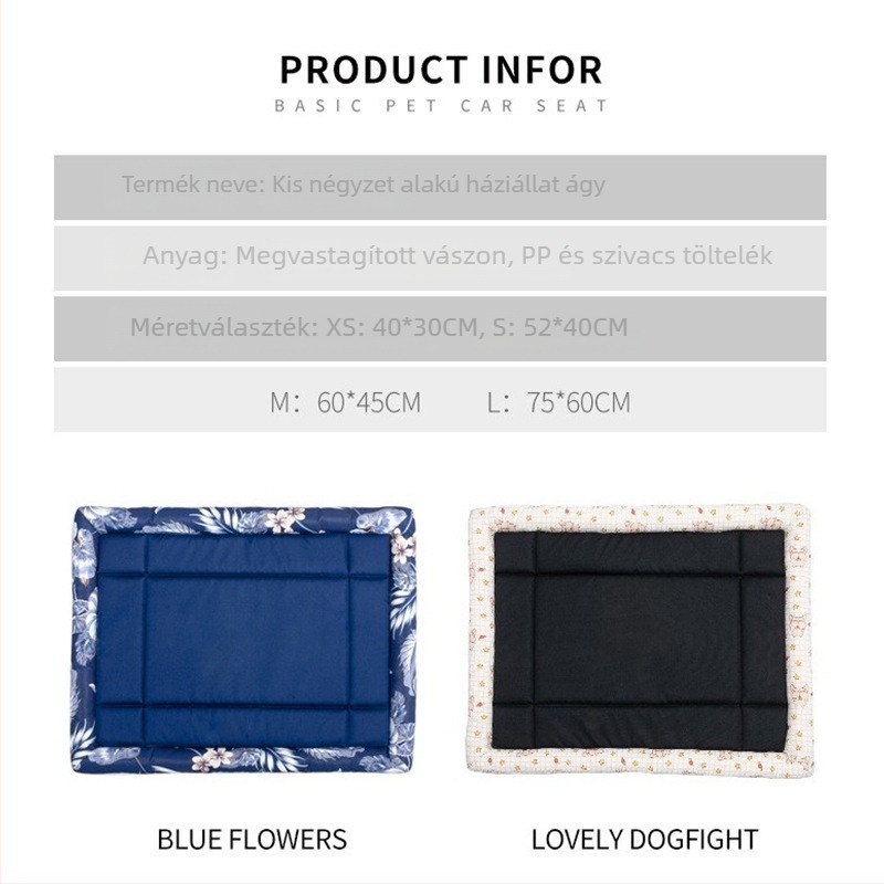 Kutyapárna – Poliészter, egész évben használható, vízálló, mosható, alkalmas minden kutyafajtára