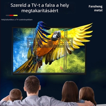 Beépített falra szerelhető TV tartó, forgó teleszkópos kar, vasból, modell C3-T, Smart TV-hez