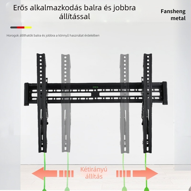 Beépített falra szerelhető TV tartó, forgó teleszkópos kar, vasból, modell C3-T, Smart TV-hez