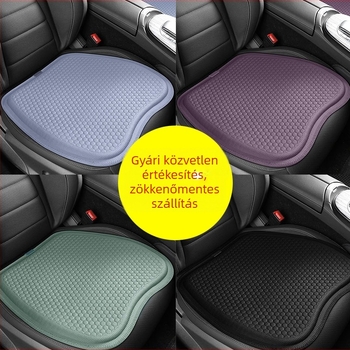 Egyrészes géles autóülés alátét, kis négyzet alakú, négy évszakos szellőzés, PVF felület, szintetikus rost töltet