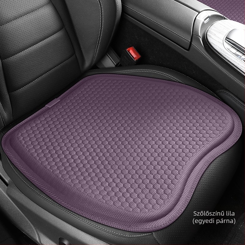 Egyrészes géles autóülés alátét, kis négyzet alakú, négy évszakos szellőzés, PVF felület, szintetikus rost töltet
