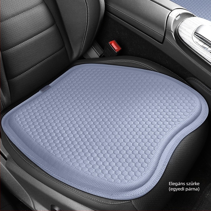 Egyrészes géles autóülés alátét, kis négyzet alakú, négy évszakos szellőzés, PVF felület, szintetikus rost töltet