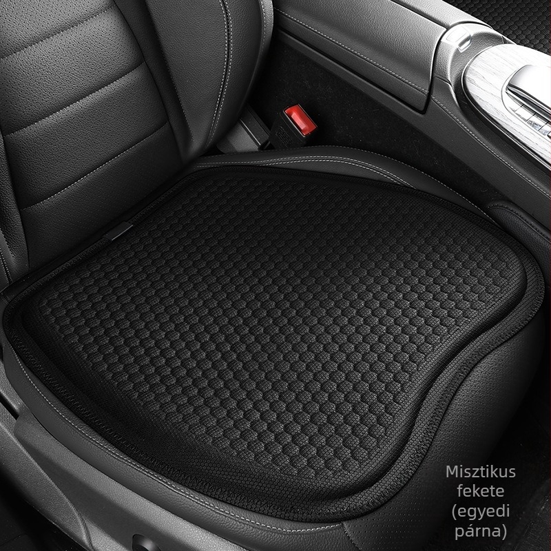 Egyrészes géles autóülés alátét, kis négyzet alakú, négy évszakos szellőzés, PVF felület, szintetikus rost töltet
