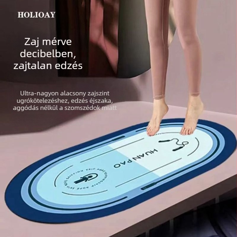 Jógaszőnyeg poliészter rostból, 7 mm vastagság, fitness felszereléshez, minta: egyéb