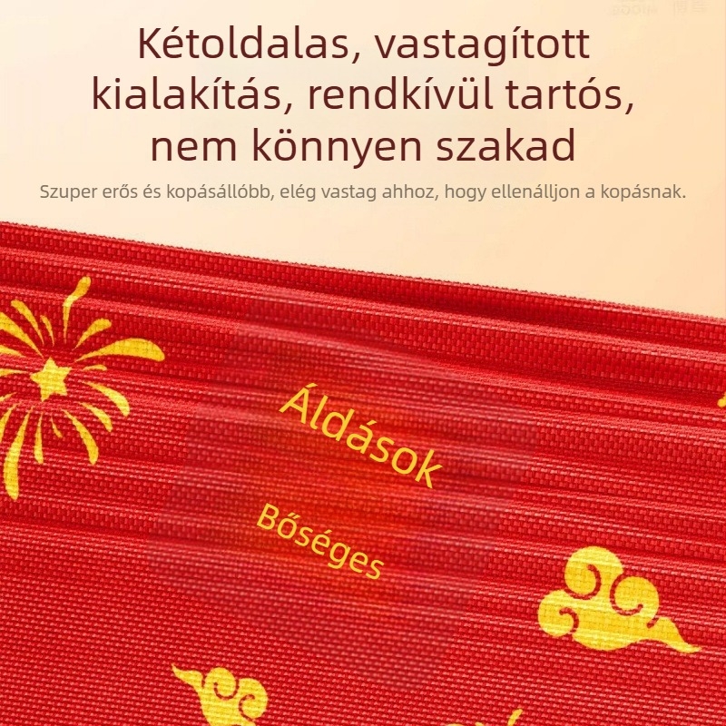 Piros esküvői egyszer használatos cipővédők, vastagított csúszásmentes, nem szövött anyagból, beltéri használatra, lélegző