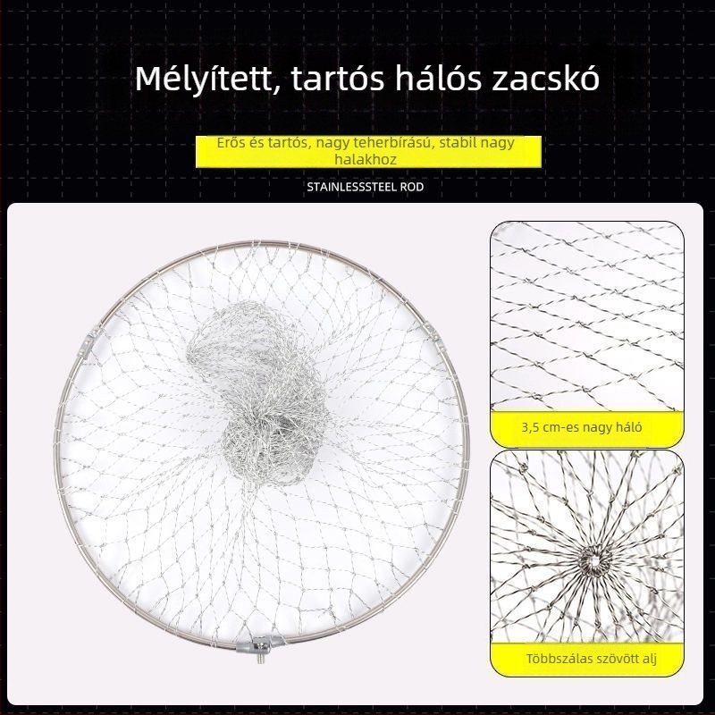 Gyerekeknek szánt rozsdamentes acél teleszkópos halászhálóbot, hossz 2.1–4.0 m