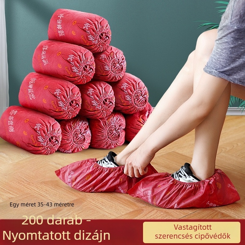 Egyszer használatos cipővédők nem szőtt anyagból a Ló éve számára, beltéri használatra, csúszásmentes, megerősített, a Tavaszi Fesztivál dekorációjához