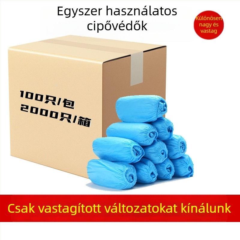 Egyszer használható vastagított nemszőtt anyagból készült cipővédők, porálló és kopásálló, egyszínű