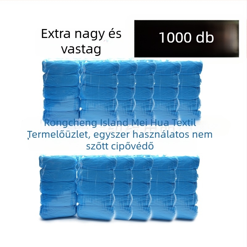 Egyszer használható vastagított nemszőtt anyagból készült cipővédők, porálló és kopásálló, egyszínű