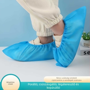 Egyszer használatos beltéri cipővédők, nem szőtt anyagból, légáteresztő, kopásálló, csúszásmentes, mosható, univerzális, extra vastag