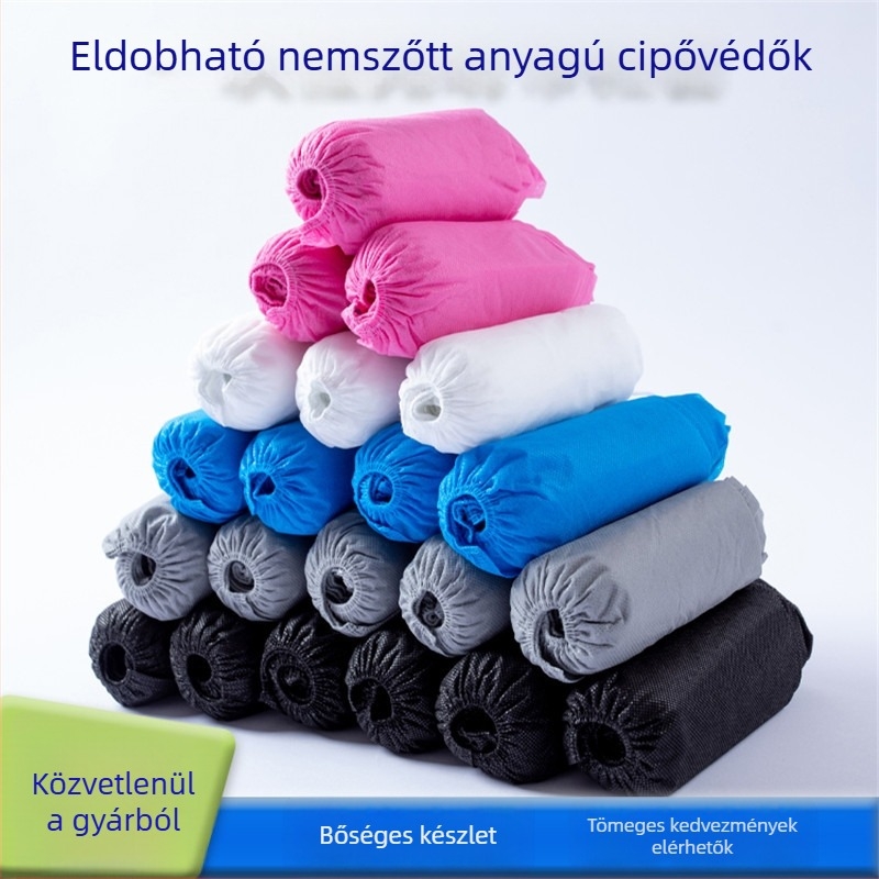 Egyszer használatos cipővédők, nem szövött anyagból, megerősített, beltéri, csúszásmentes kivitel, adatközpontok és tiszta helyiségek számára