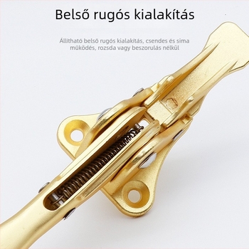 Ajtóstop, cink ötvözet, elektroplatinált felület, Ct-02 talajra szerelhető, hosszú fal típusú kialakítás, kézi működtetés