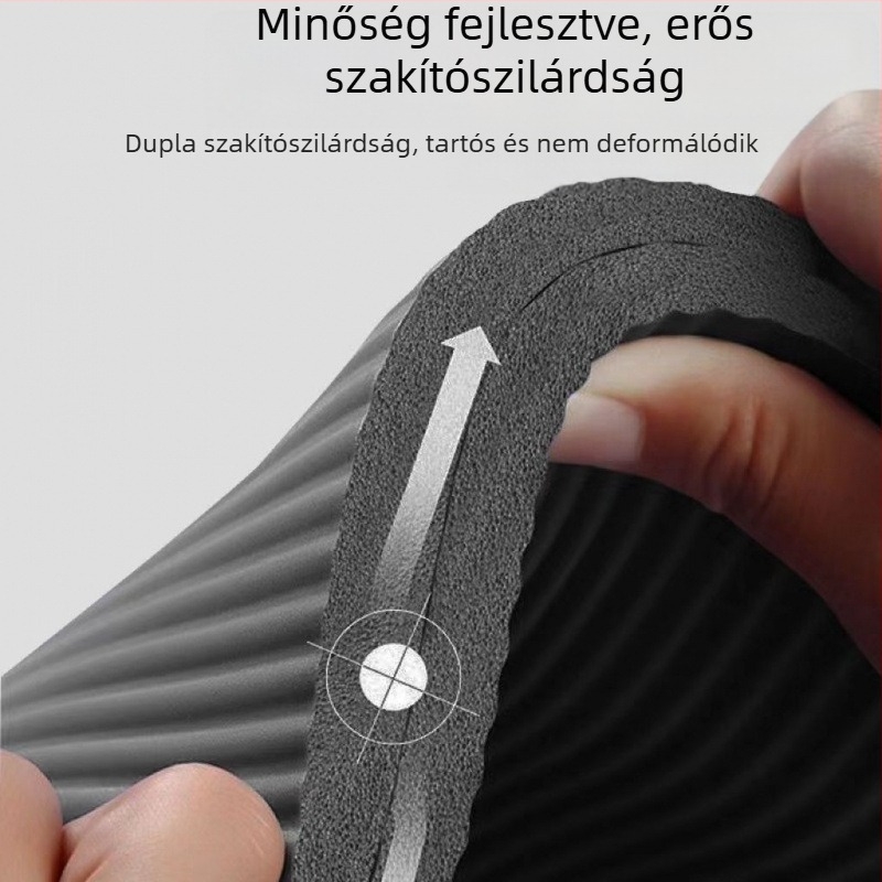 Női jóga matrac, gumi, 8 mm vastagság, hosszított hosszúság, hangszigetelő edzéshez