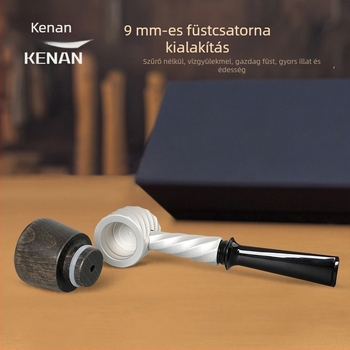 Kenan új egyenes 6 mm-es szűrőpipája, levehető és tisztítható, háromrészes klasszikus dohánypipája