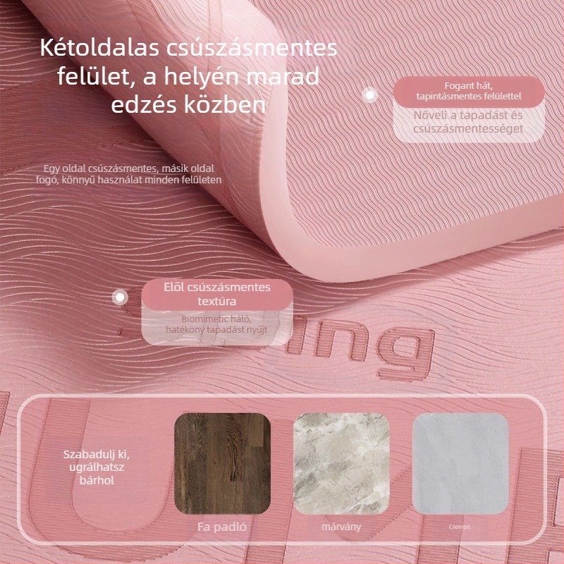 TPE jóga matrac, 2 kg, csúszásmentes, ütéscsillapító és hangszigetelő, beltéri edzéshez