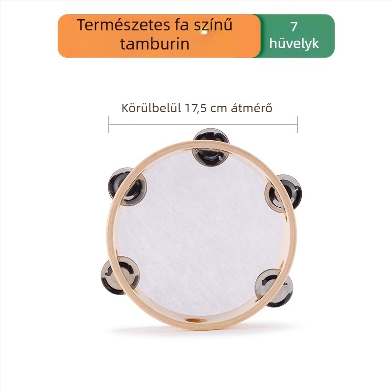 Omair Fa-tamburin gyerekeknek (4–6 évesek), Orff professzionális ütőhangszer, származás Yanshi, Henan, Uniszex