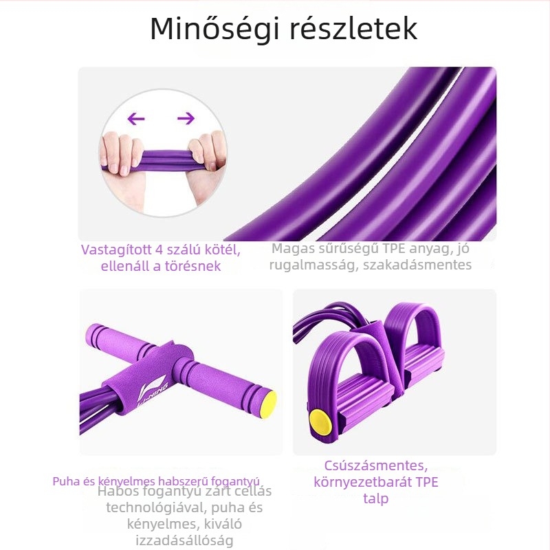Li Ning pedálos feszítő – segítség a felülésekhez, otthoni fitnesz eszköz, uniszex, anyag TPE+hab