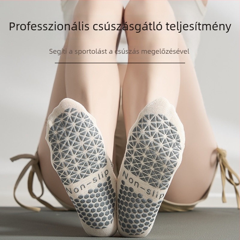 Női jóga zoknik csúszásmentes talppal, professzionális pilates, tánc és edzés